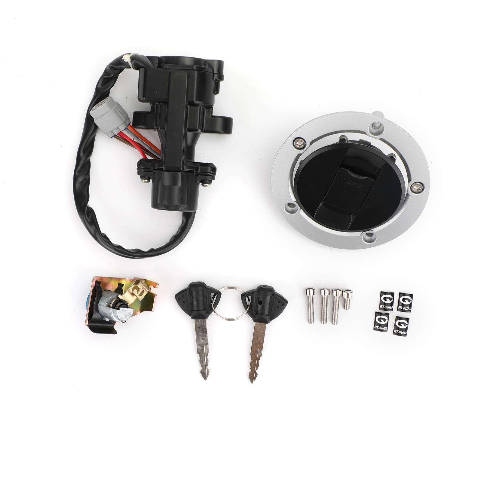 Ignition Switch Fuel Gas Cap Seat Lock Keys for Suzuki GSXR 600 750 1000 (2005-2018) - Replacement Motorcycle Key Set for Smooth Riding & Security