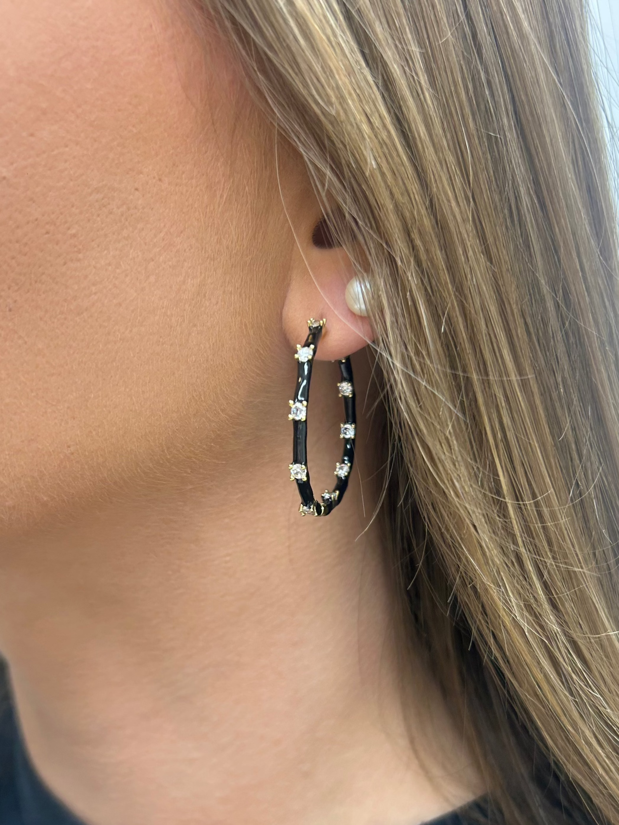 Kiki And Livy Enamel Hoop Earrings for Women - Trendy Gold & Silver Dangle Earrings - Perfect for Everyday Wear, Parties & Gifts