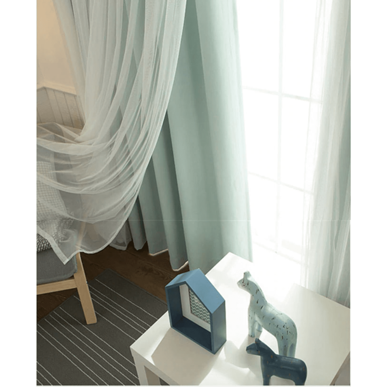 Luxury Veil Curtain - Soft Sheer Window Drapes in Pink, Beige, Blue & White | Elegant Home Decor for Living Room, Bedroom & Wedding Decorations