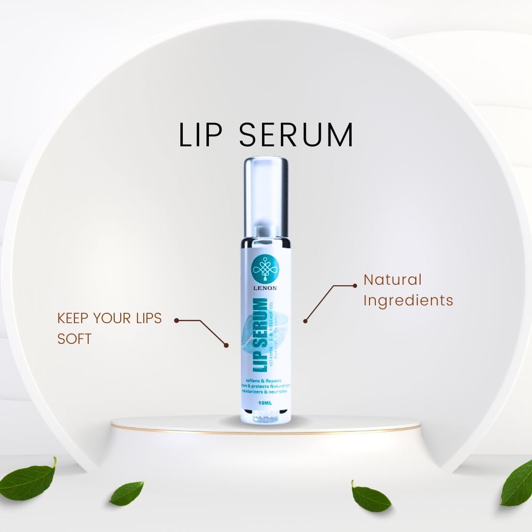 Lenon Vitamin E & Rosehip Oil Lip Serum Balm - Hydrating & Nourishing Treatment for Dry, Chapped Lips (Pack of 2) | Perfect for Winter Care & Daily Lip Moisturizing