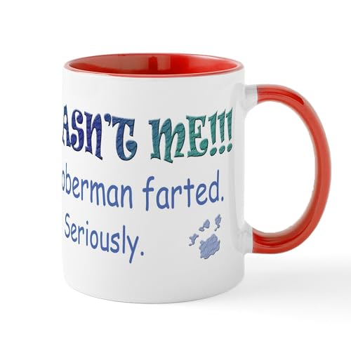 White/Red Inside - Doberman Mugs