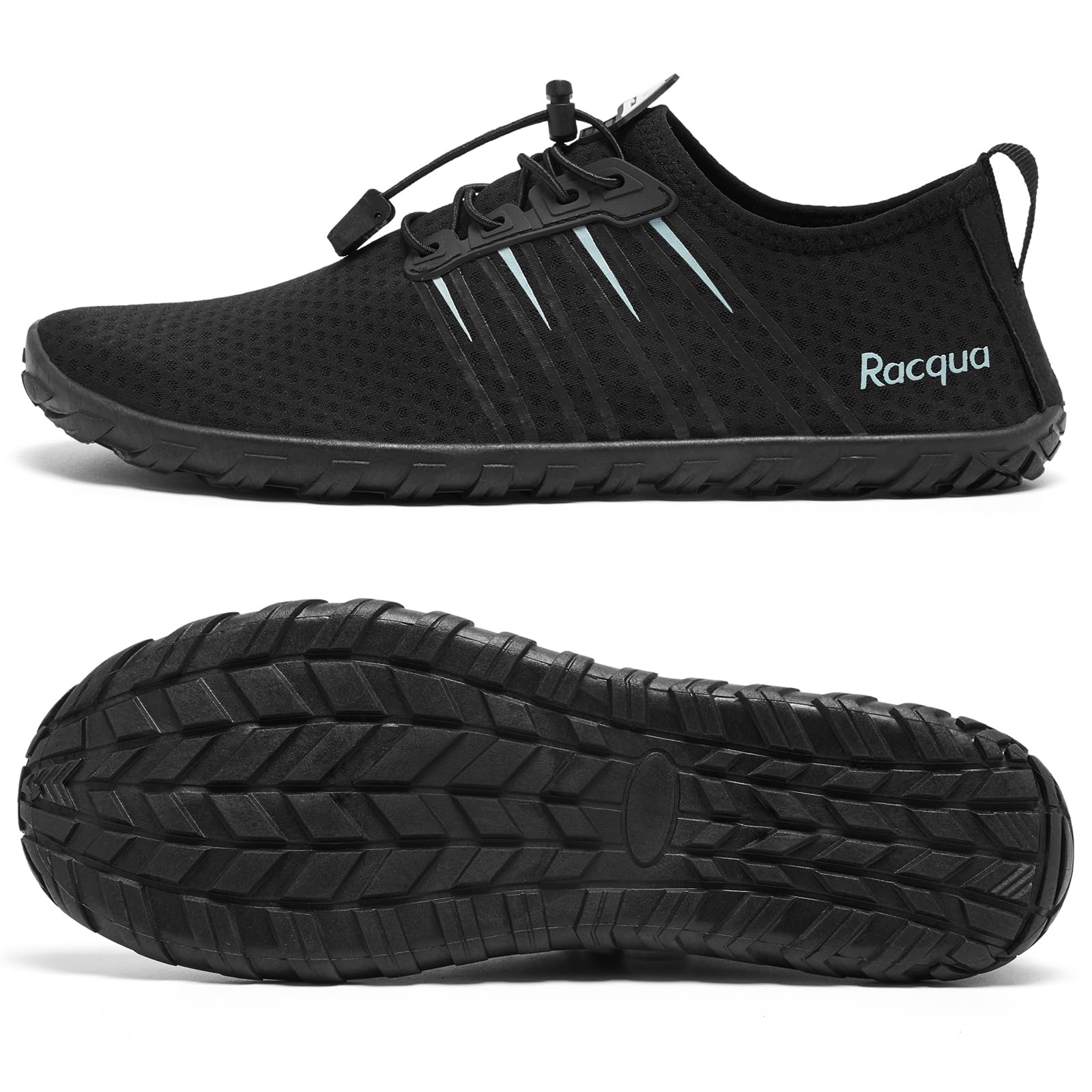 **Racqua Men's & Women's Water Shoes - Barefoot Swim Shoes for Beach, Pool & Yoga | Quick-Dry, Anti-Slip Aqua Shoes for Water Sports & Outdoor Activities**