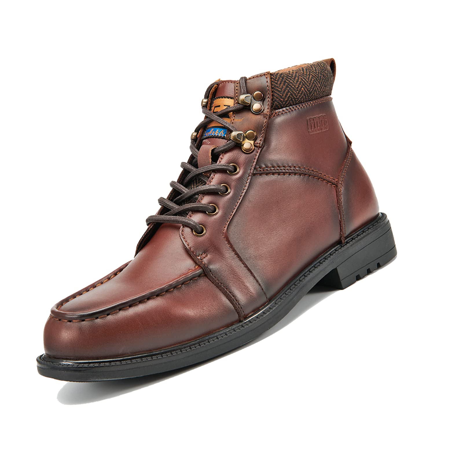**Arkbird Men's Lace-Up Casual Leather Work Shoes - Comfortable Ankle Boots for Outdoor, Hiking & Daily Wear**