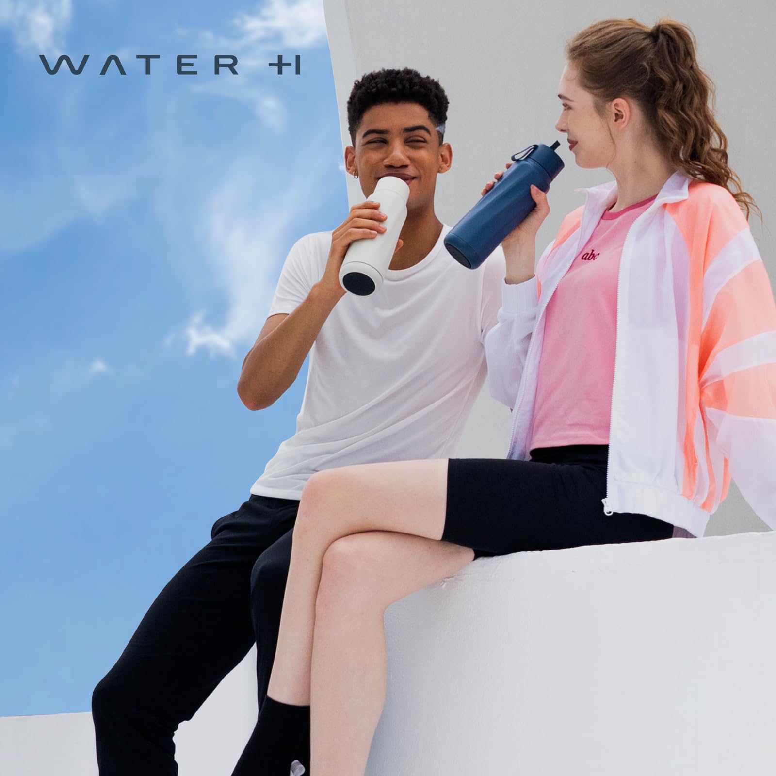 Vita Smart Water Bottle with Hydration Reminder - BPA-Free Vacuum Insulated Water Bottle with Filter & Straw - Bluetooth Water Intake Tracker - Perfect Gift for Fitness & Office (18oz)