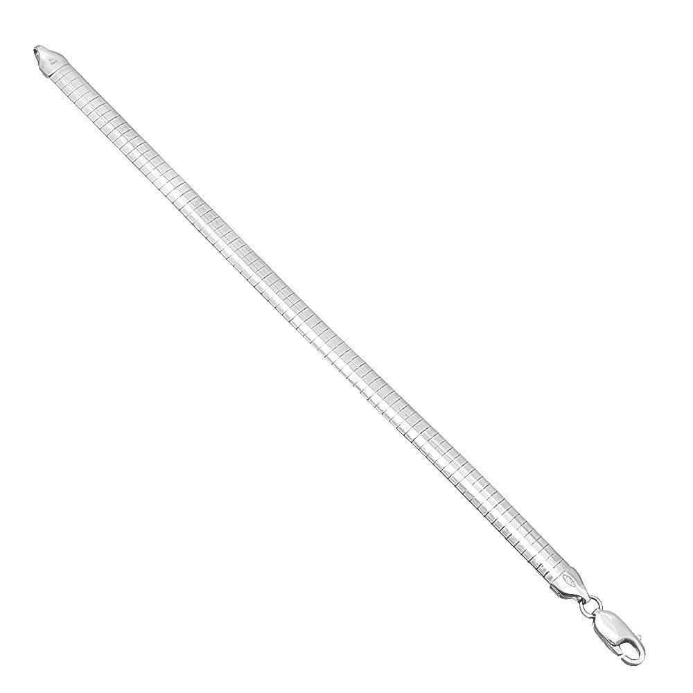 5.8mm Solid .925 Sterling Silver Flat Omega Chain Necklace for Women - Elegant & Durable Jewelry for Everyday Wear, Gifts & Special Occasions