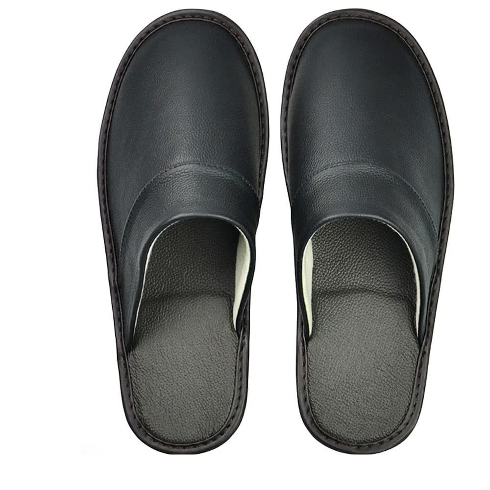 Premium Genuine Cowhide Slippers for Men & Women - Ultra Soft Indoor House Slippers with Non-Slip Sole - Cozy Winter Home Footwear for Couples (Size 40/41, Color E) - Perfect for Lounging, Relaxing & Gift Giving