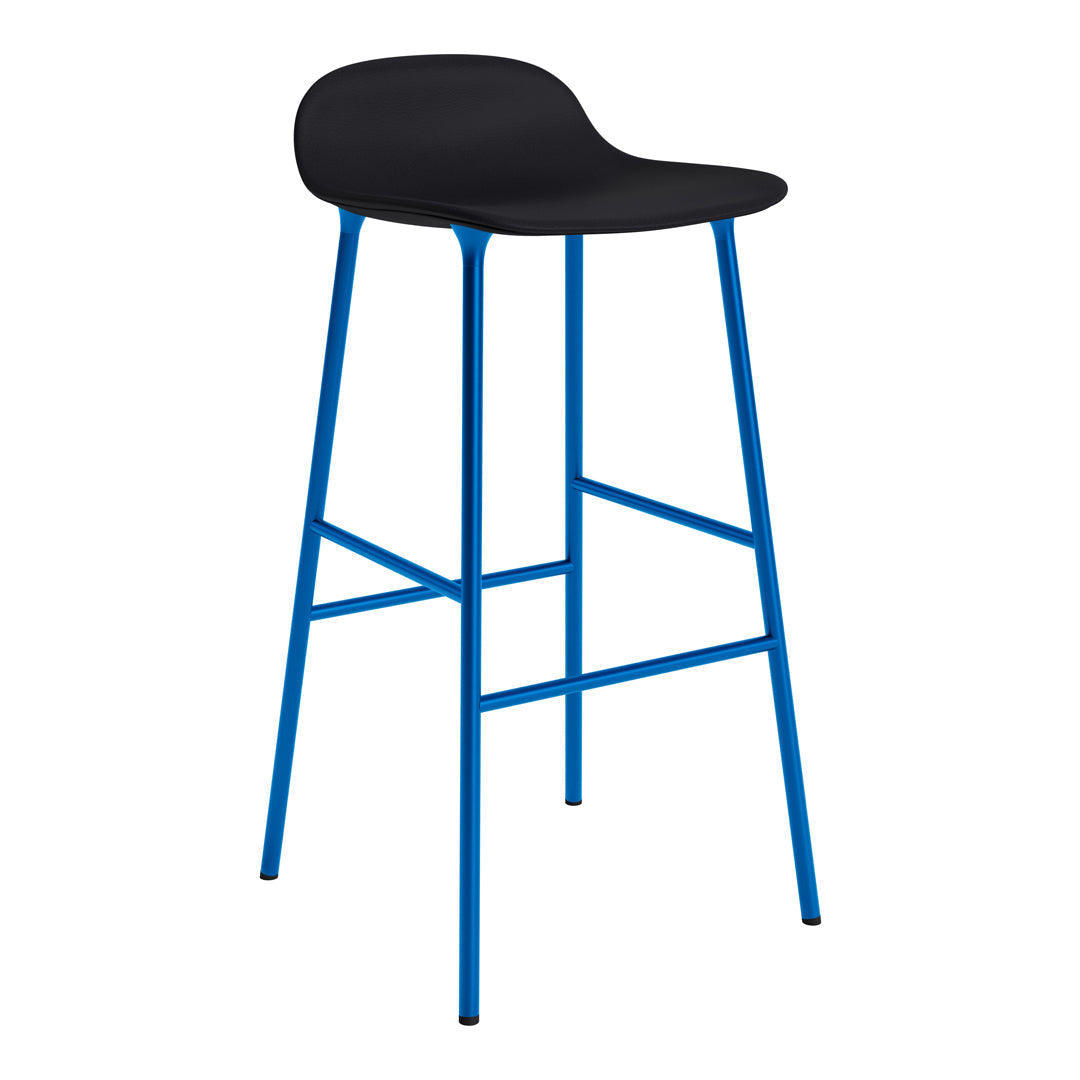 Modern Form Bar Stool with Sturdy Metal Legs & Comfortable Upholstered Seat - Perfect for Kitchen Islands, Home Bars & Commercial Use