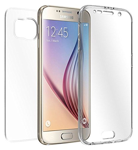 Transparent TPU Case for Samsung Galaxy S6 - Slim Clear Cover with Screen Protector for Daily Protection