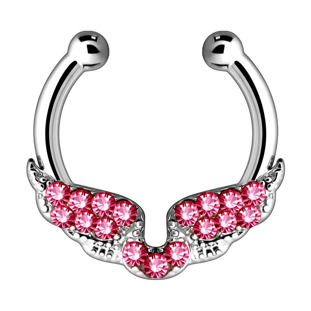 Red Lips Rose Gold Nose Ring Hoop - Elegant Body Jewelry for Women | Perfect for Parties, Festivals & Everyday Wear (WH022)