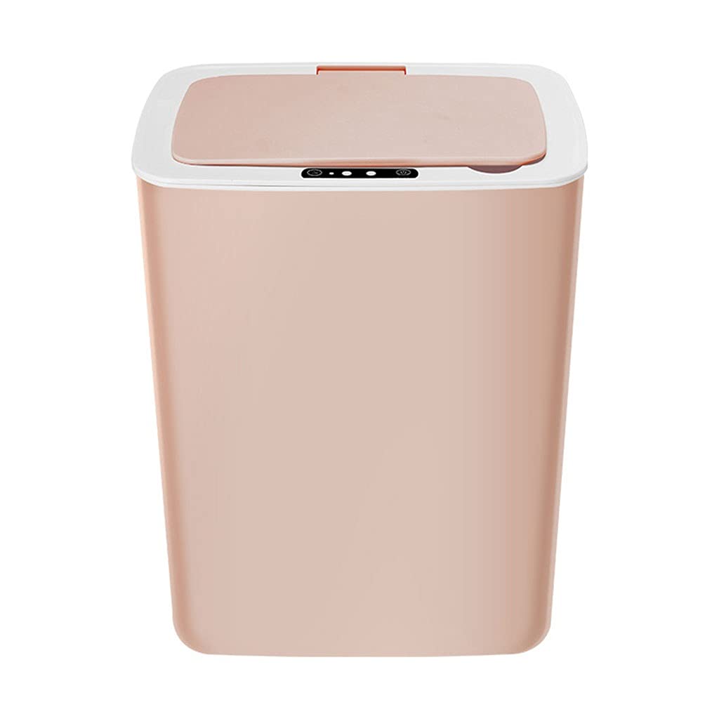 Smart Sensor Trash Can with Automatic Lid - 8 Gallon Kitchen Compost Bin, Step-On & Motion Activated, Large Capacity for Living Room, Office, or Bathroom - Pink (Ideal for Food Waste, Recycling & Household Garbage)