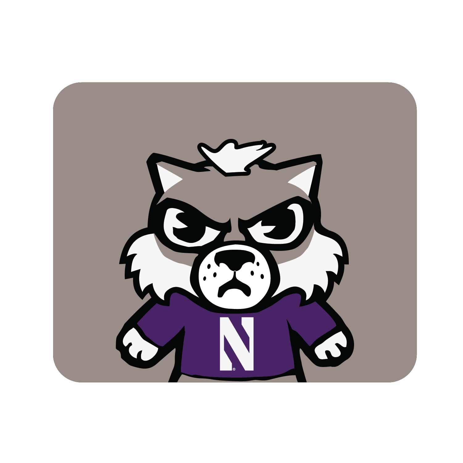 Northwestern University Themed Standard Fabric Mouse Pad - Desk Accessory for Work & Gaming | Perfect for Office, Home & Dorm Room Use | Tokyodachi Cropped Design
