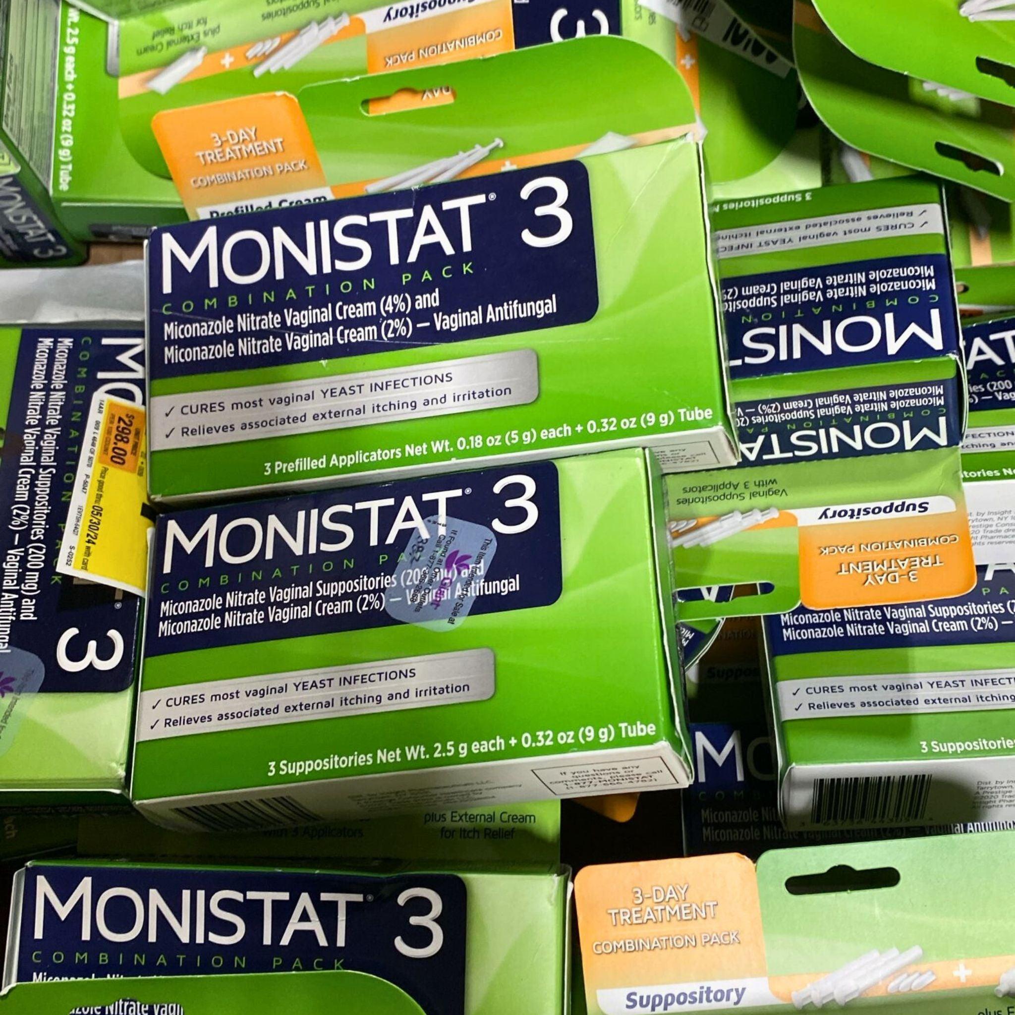 Monistat 3-Day Yeast Infection Treatment Kit - 32 Count (Vaginal Cream & Suppository) for Women's Intimate Care - Perfect for Travel & Home Use