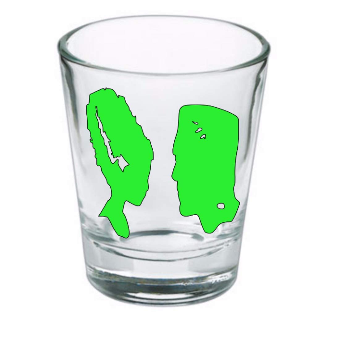 Bride & Frankenstein Shot Glass - Halloween Party Barware