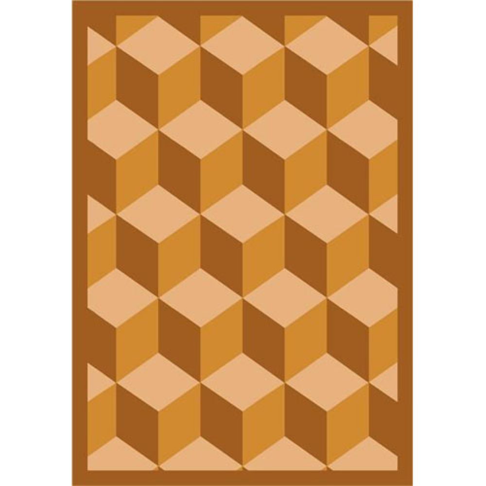 Joy Carpets Kaleidoscope Highrise Whimsical Area Rugs in Wheat Color - Soft Non-Slip Kids Playroom & Nursery Rug for Home Decor