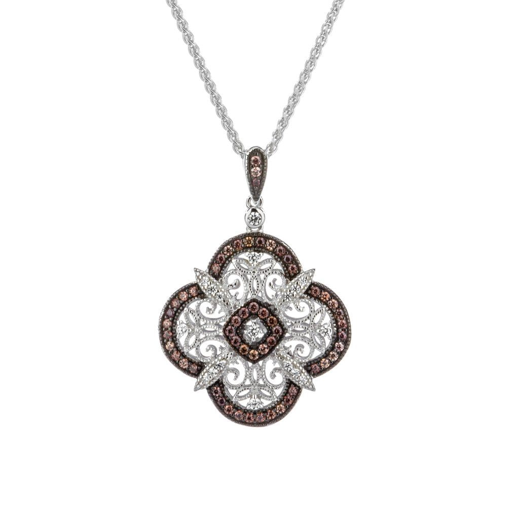 Silver Night & Day Reversible Scalloped Pendant Necklace for Women - Elegant Layering Jewelry for Everyday Wear & Special Occasions