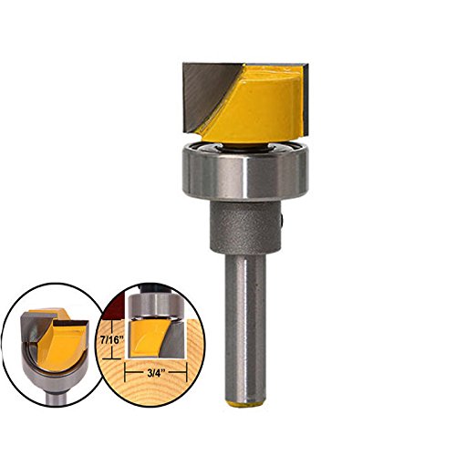1/4 Inch Shank Mortise Router Bit - Woodworking Template Cutter for Tenon Joints & Milling - Perfect for Cabinet Making, Furniture Building & DIY Wood Projects