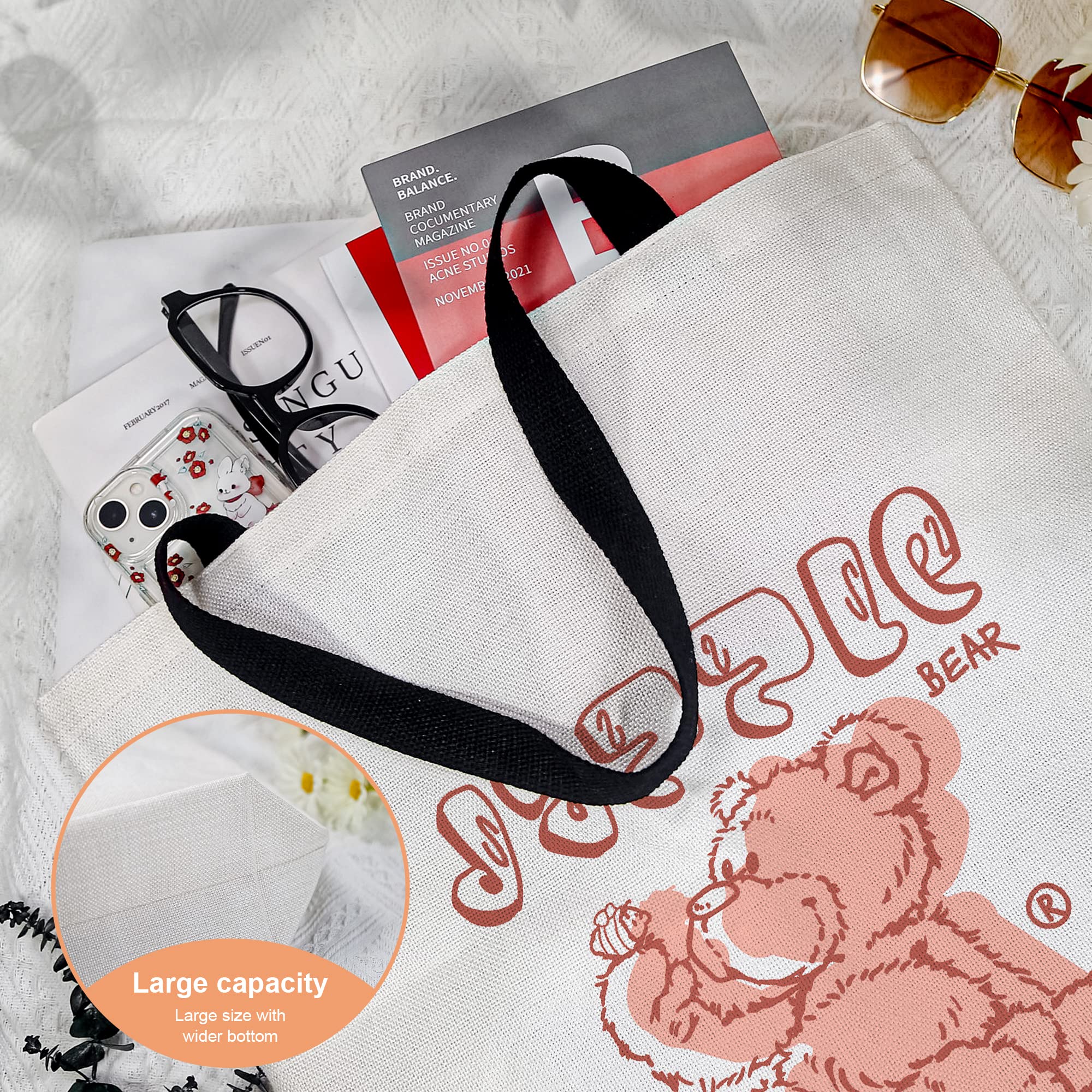 Premium AGH Sublimation Tote Bags Bulk - 100% Polyester DIY Blank Tote Bags for Heat Transfer Printing - Large Capacity Reusable Grocery Shopping Bags - Perfect for Crafts, Farmers Market & Eco-Friendly Shopping