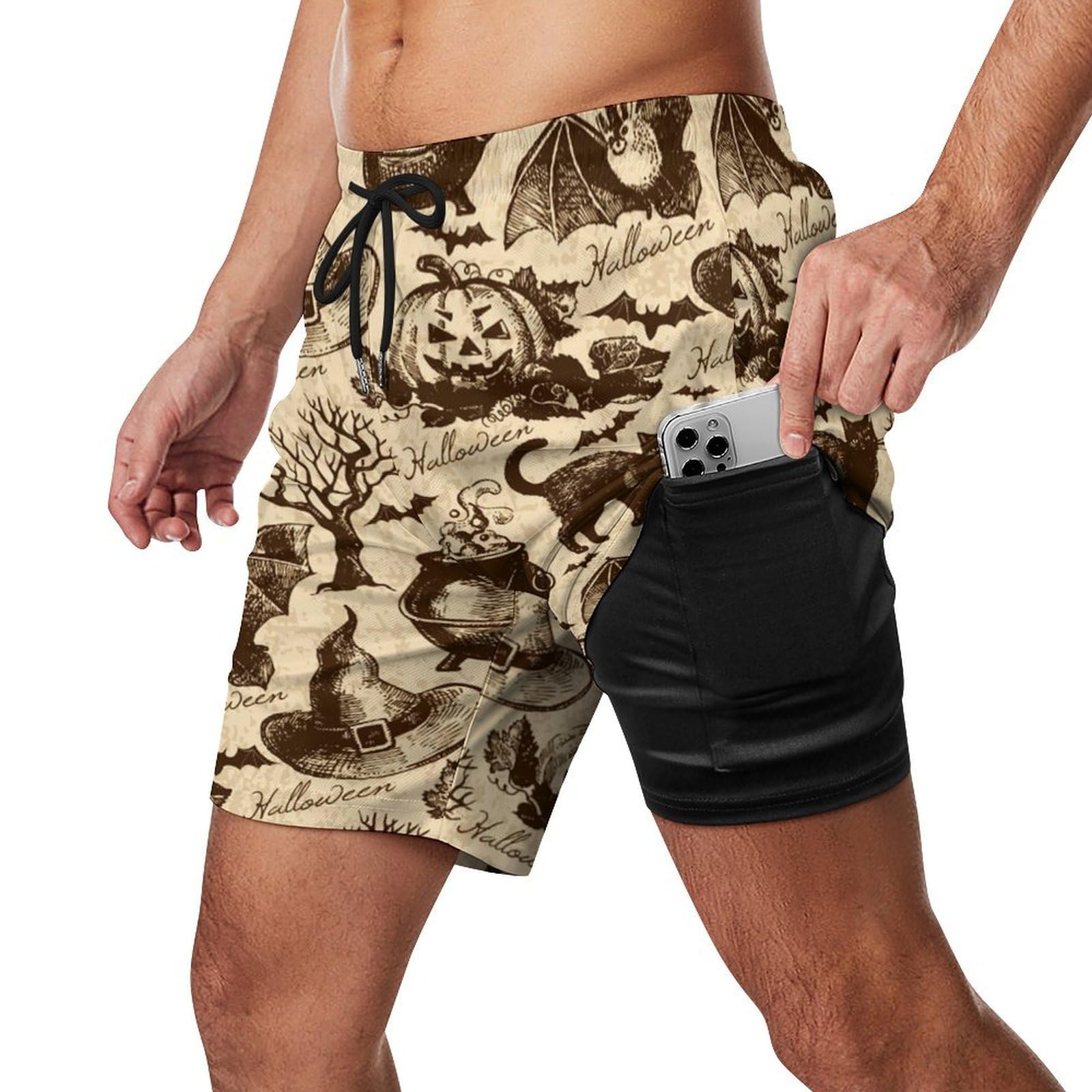 **Supdreamc Men's Swim Trunks with Compression Liner - Quick Dry Swimming Shorts for Beach, Pool & Sports - Sizes S-3XL**