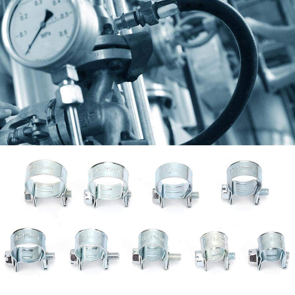 Premium Carbon Steel Hose Clamps - 135 Pcs Heavy Duty Pipe Clips Set with Wide Adjustment Range for Plumbing, Automotive & Workshop Tools | Ideal for Water Pipes, Fuel Lines & Industrial Applications