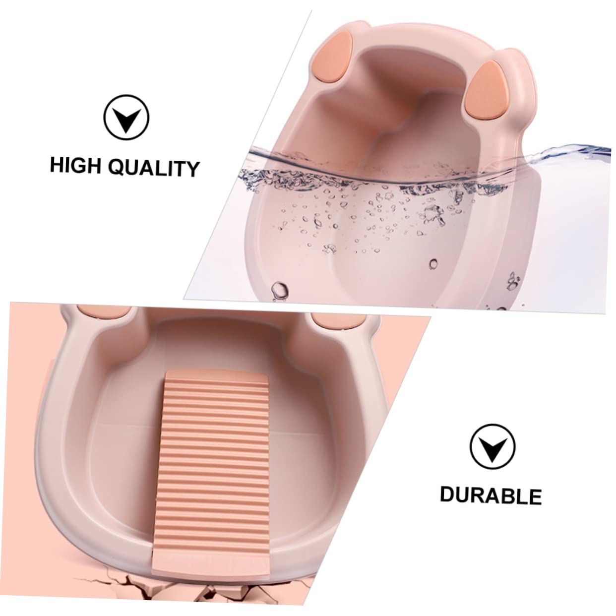 Mobestech Mini Washboard Basin - Large PP Hand Wash Board for Laundry, Clothes & Baby Items | Portable Washing Tool for Travel, Camping & Home Use