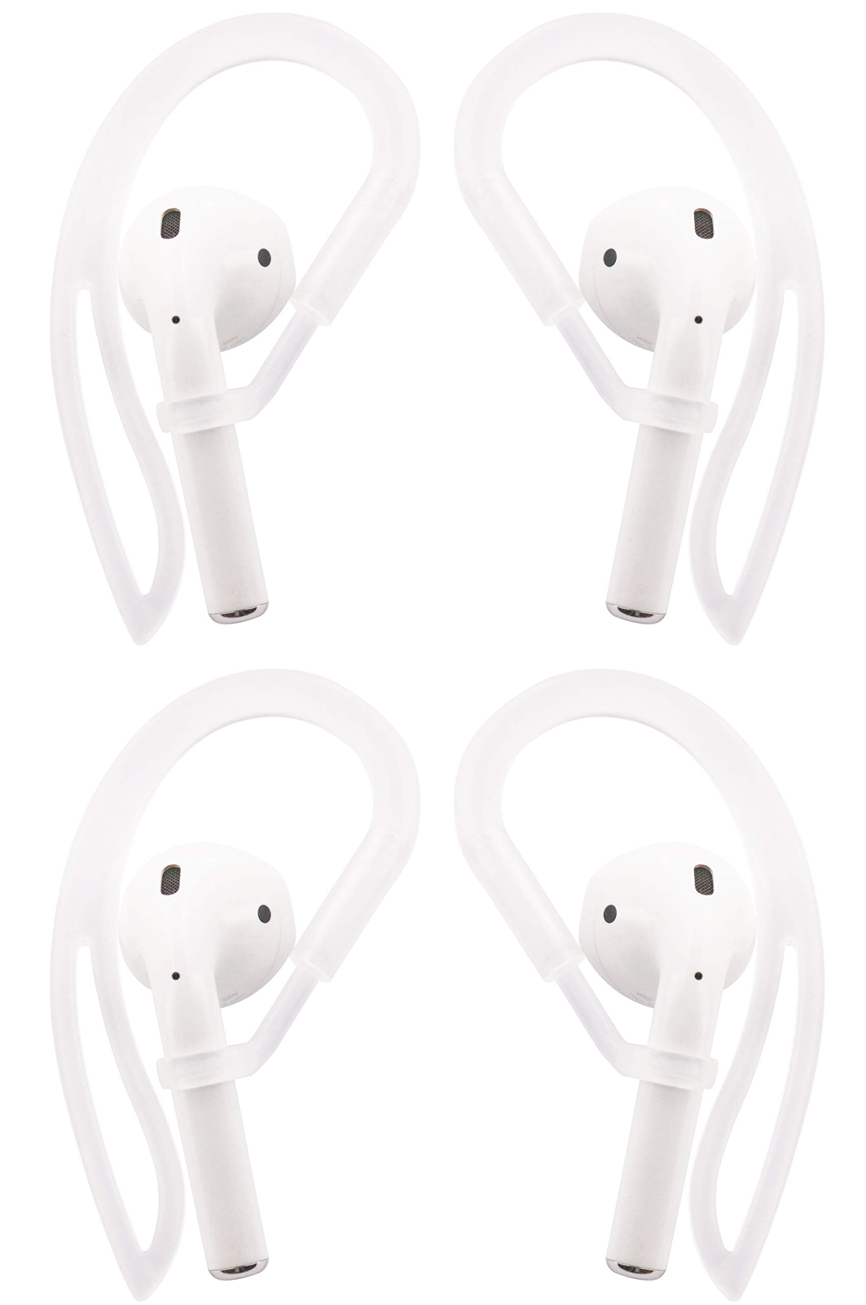 Airpod 1 & 2 Ear Hooks - Anti-Slip Silicone Ear Loops (2 Pairs) for Secure Fit During Workouts