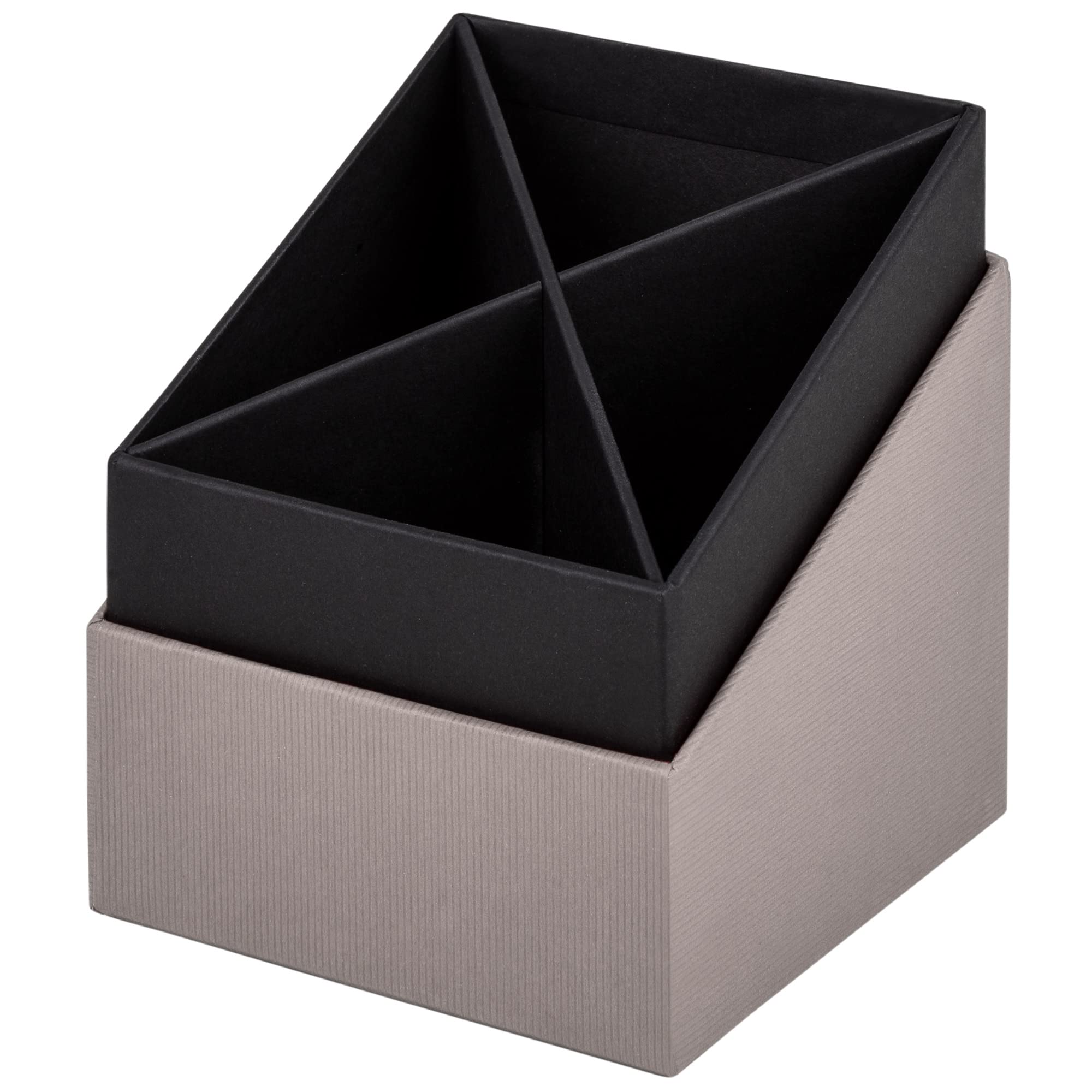 SOHO Desk Organizer with Pencil Holder - Taupe Office Desk Accessory for Home & Office Workspace