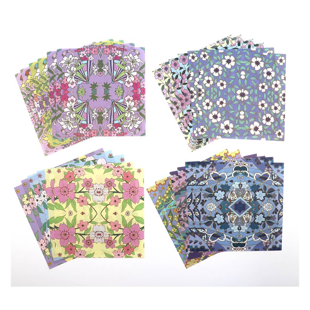 Origami Paper Kaleidoscope Series - Yuzen Kimono Pattern 24 Sheets (5 7/8 Inch) for DIY Crafts, Gift Wrapping & Japanese Art Projects | Premium Quality Origami Sheets for Kids & Adults