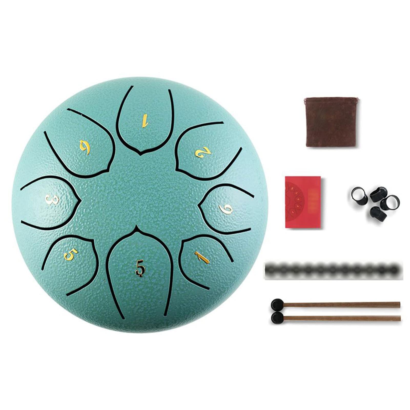 6 Inch 11 Tune Steel Tongue Drum & 8 Tune Hand Pan Drum Set with Drumsticks, Finger Cots & Carry Bag - Premium Percussion Instrument (Color: Orange) - Perfect for Meditation, Music Therapy, Yoga & Relaxation