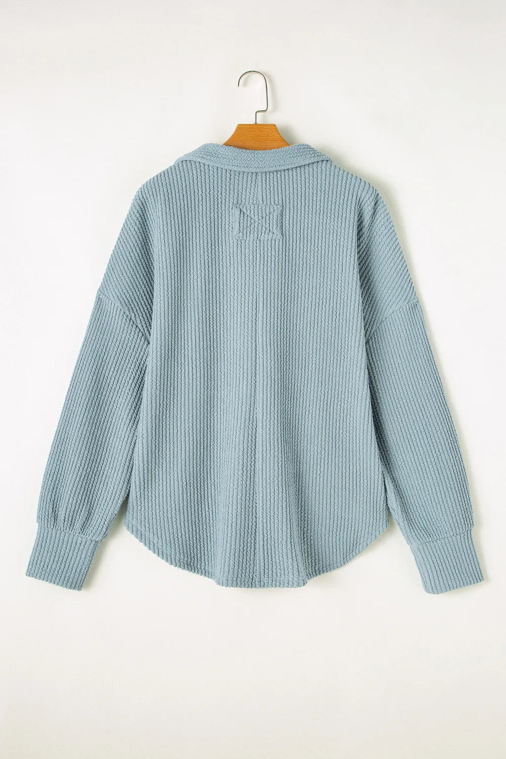 Plus Size Textured Long Sleeve Sweatshirt for Women - Cozy Fall & Winter Pullover - Casual Loungewear & Streetwear Fashion
