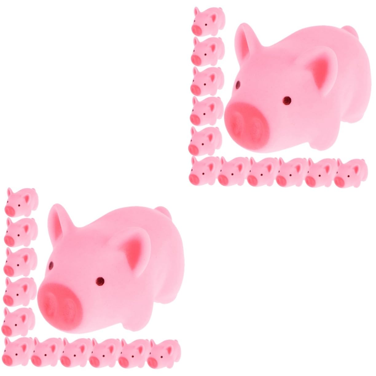 VICASKY 30 Pcs Pinch Piggy Bath Toys - Cute Pig Shaped Squeaky Plastic Bathtub Toys for Kids | Fun Sensory Play & Bath Time Entertainment