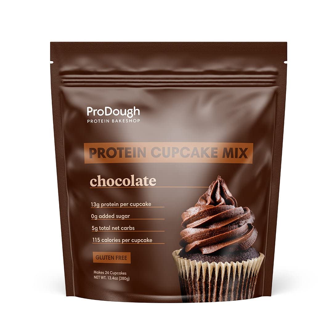 High Protein Gluten Free Cupcake Mix - Keto Friendly, Low Carb, 13g Protein per Serving, No Added Sugar, Healthy Dessert for Weight Loss & Diets (Chocolate Flavor) - Perfect for Keto Baking, Birthday Parties & Guilt-Free Snacking