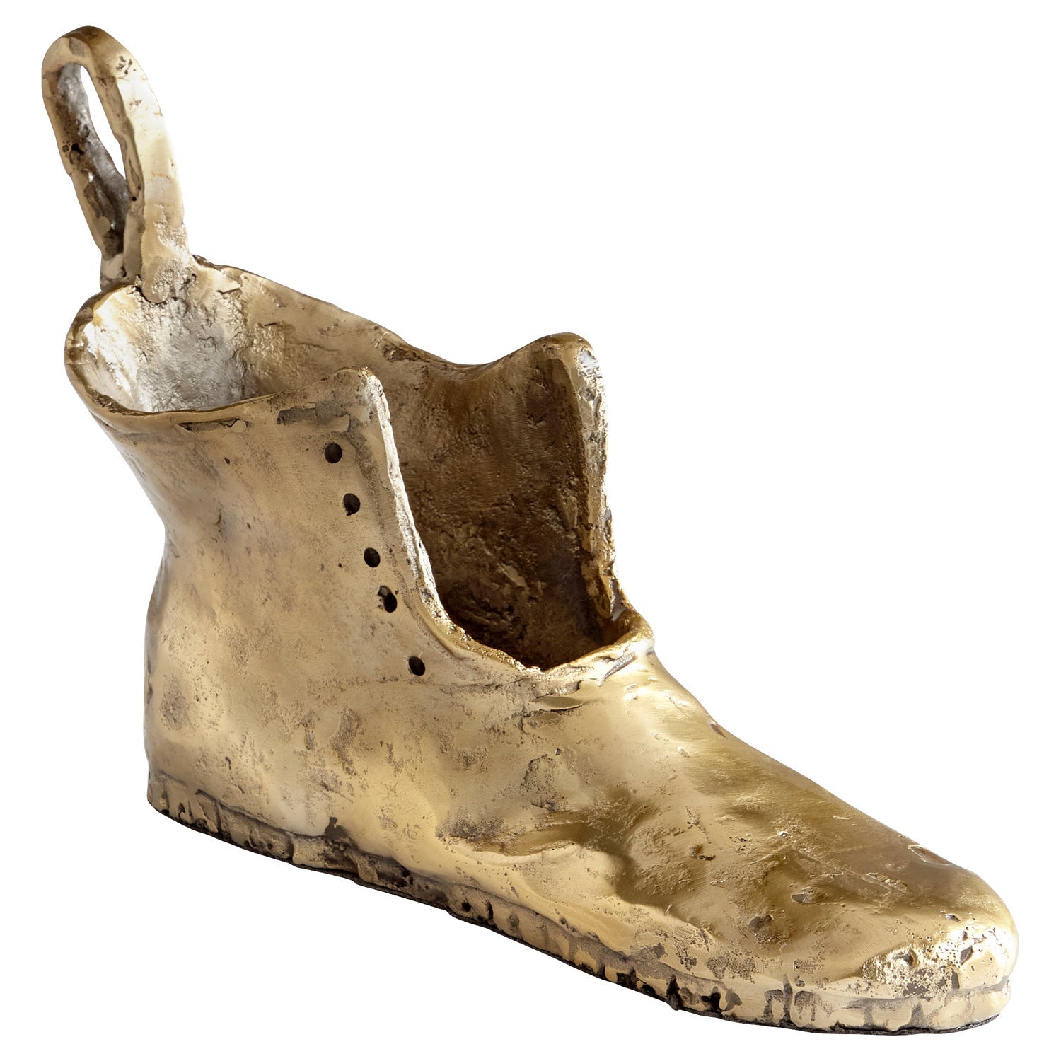 Cyan Design 11237 Aged Brass Shoe Token - Vintage Home Decor for Entryway, Shelf & Gift Giving