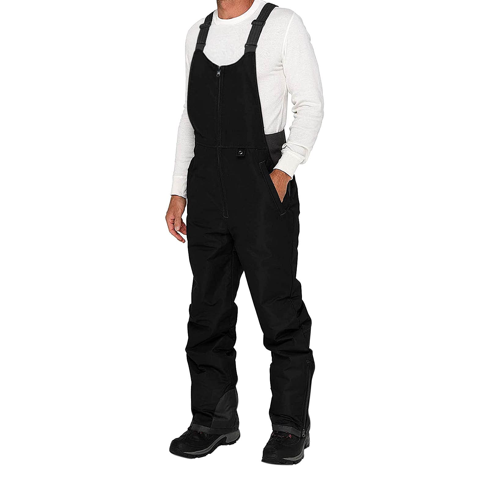 Waterproof Snow Work Pants for Men - Slim Fit Straight Leg Winter Sweatpants for Outdoor Jobs & Cold Weather Activities