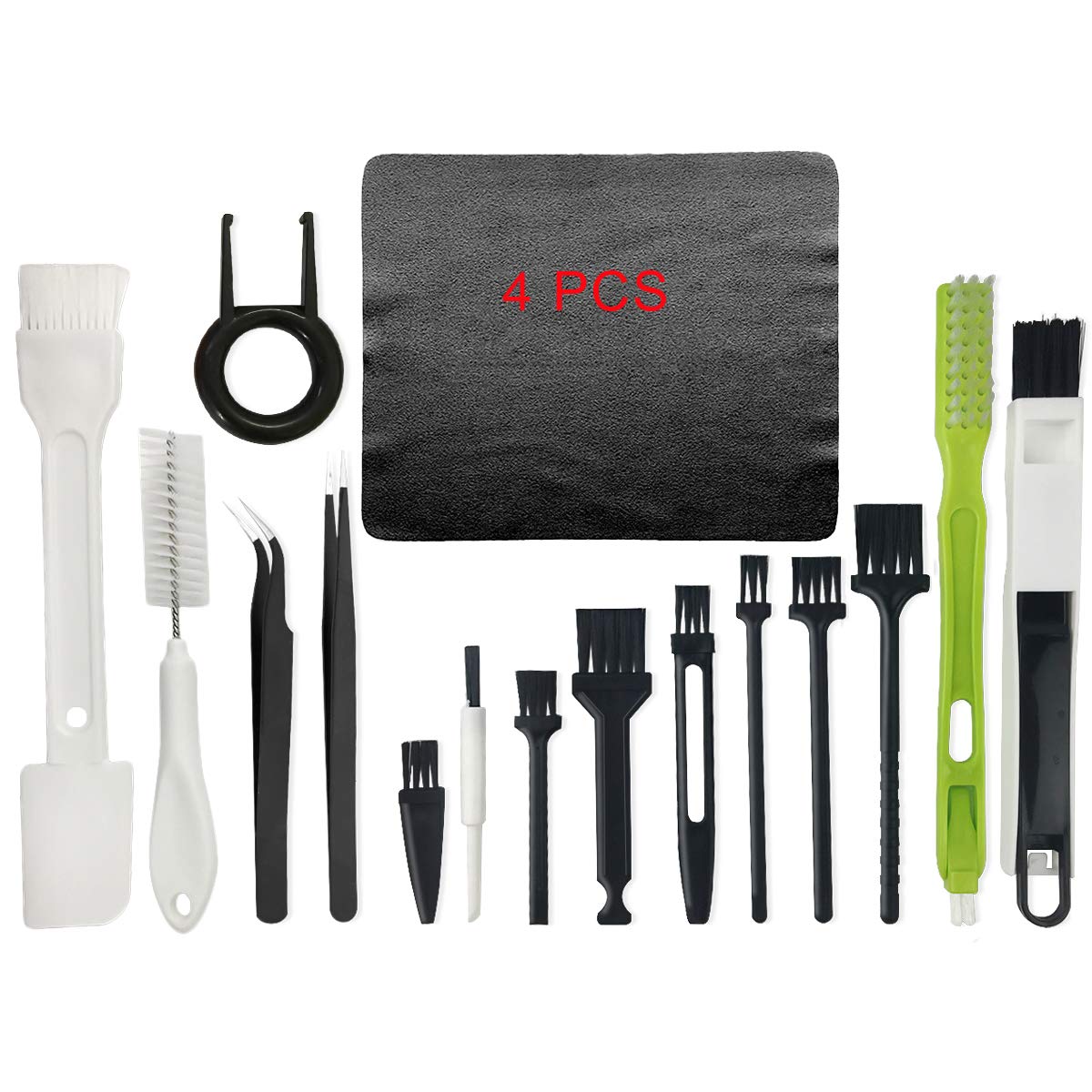 19-in-1 Computer Cleaning Kit with Anti-Static Brushes & Microfiber Cloths - Perfect for Laptops, Printers, Car Players & Windows Cleaning (Multi-Purpose Electronic Device Maintenance Tool)