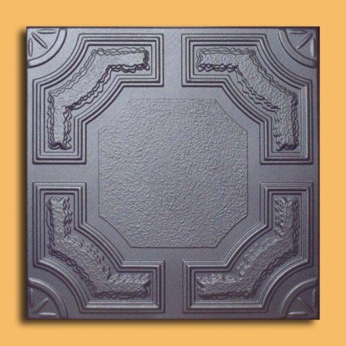 20x20 Inch Caracas Silver Foam Ceiling Tiles - Soundproof & Decorative Acoustic Panels for Home Theater, Office & Basement