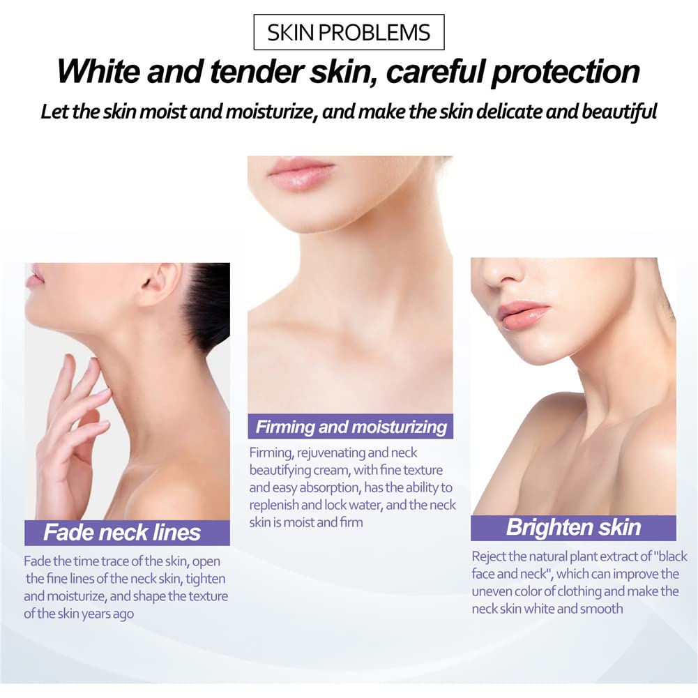 Retinol Neck Firming Cream with Olive Fruit Oil & Vitamin E - Anti-Wrinkle, Skin Tightening Décolleté Cream for Double Chin Reduction | Perfect for Nighttime Skincare Routine & Age-Defying Neck Care
