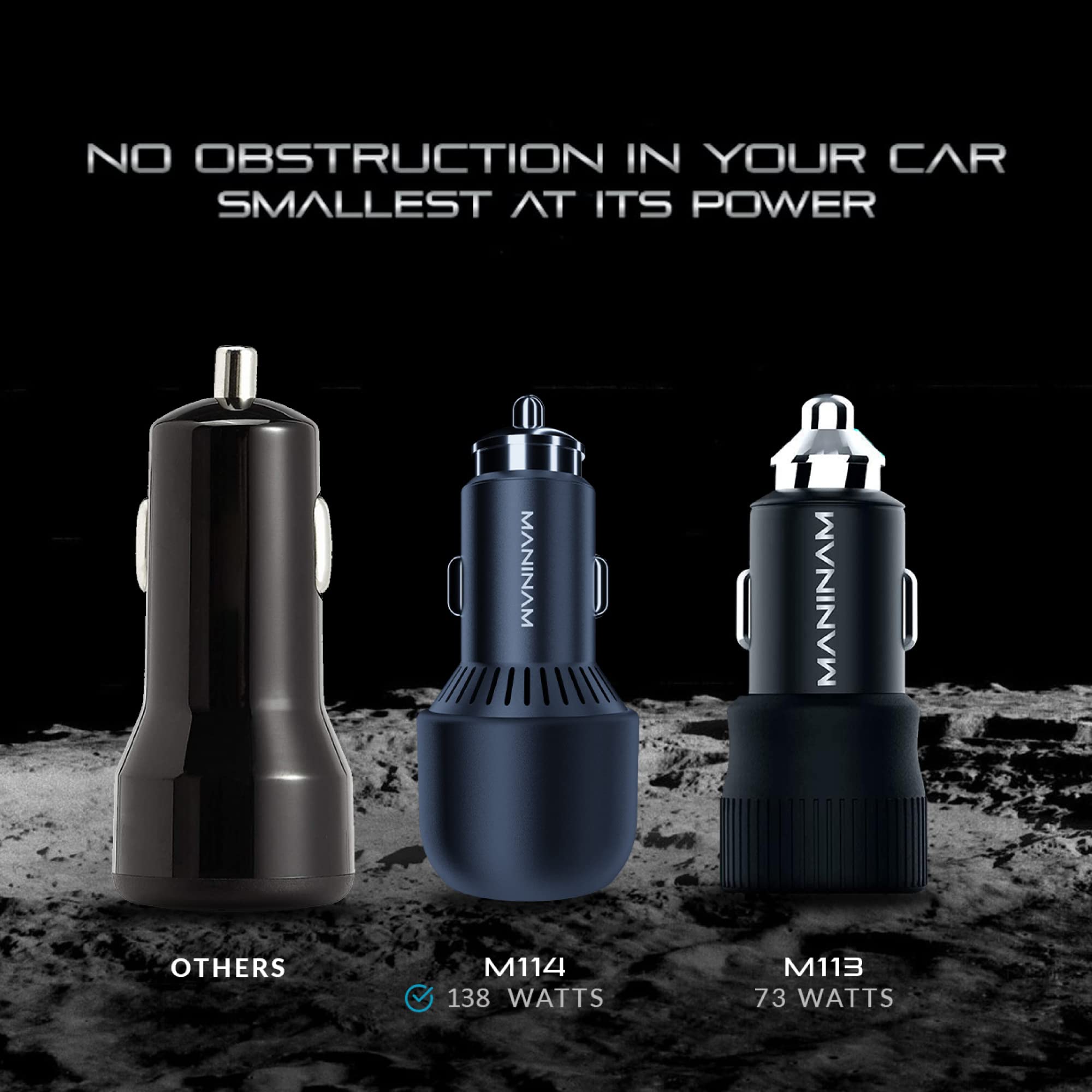 138W USB-C Car Charger with 105W PPS - 3-Port Fast Charging for MacBook, iPhone 16, Samsung S24 & More - Perfect for Road Trips, Camping & On-The-Go Charging