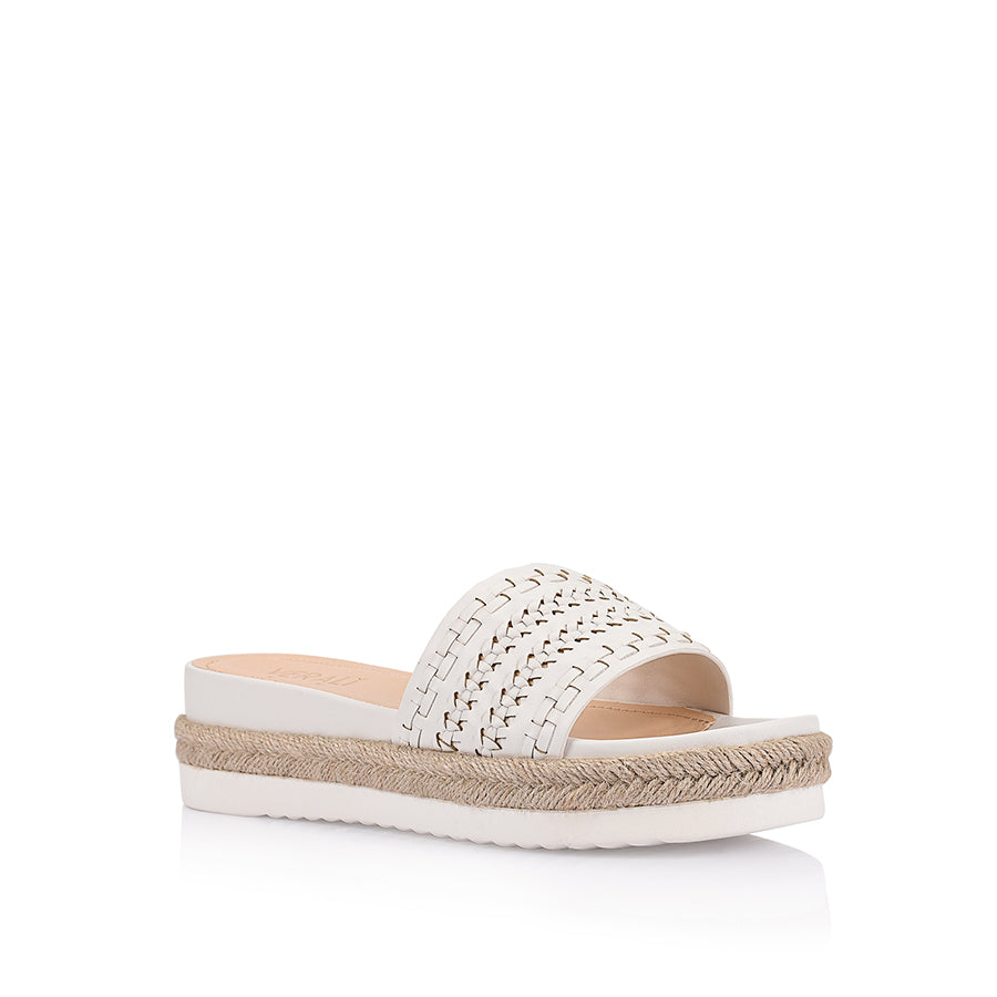 Denver Footbed Slides - Comfortable White Sandals for Men & Women | Perfect for Beach, Pool, and Casual Wear
