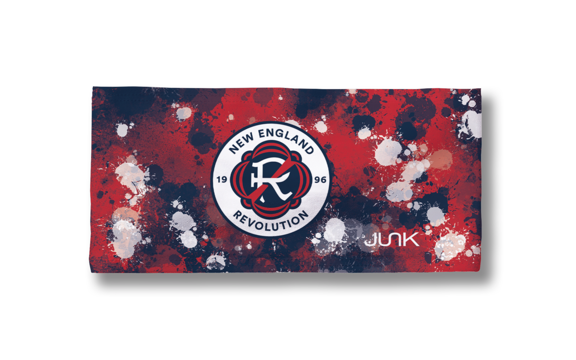 New England Revolution Splatter Big Bang Lite Headband - Adjustable Sweatband for Running, Soccer & Workouts - Lightweight & Breathable Sports Headband for Men & Women