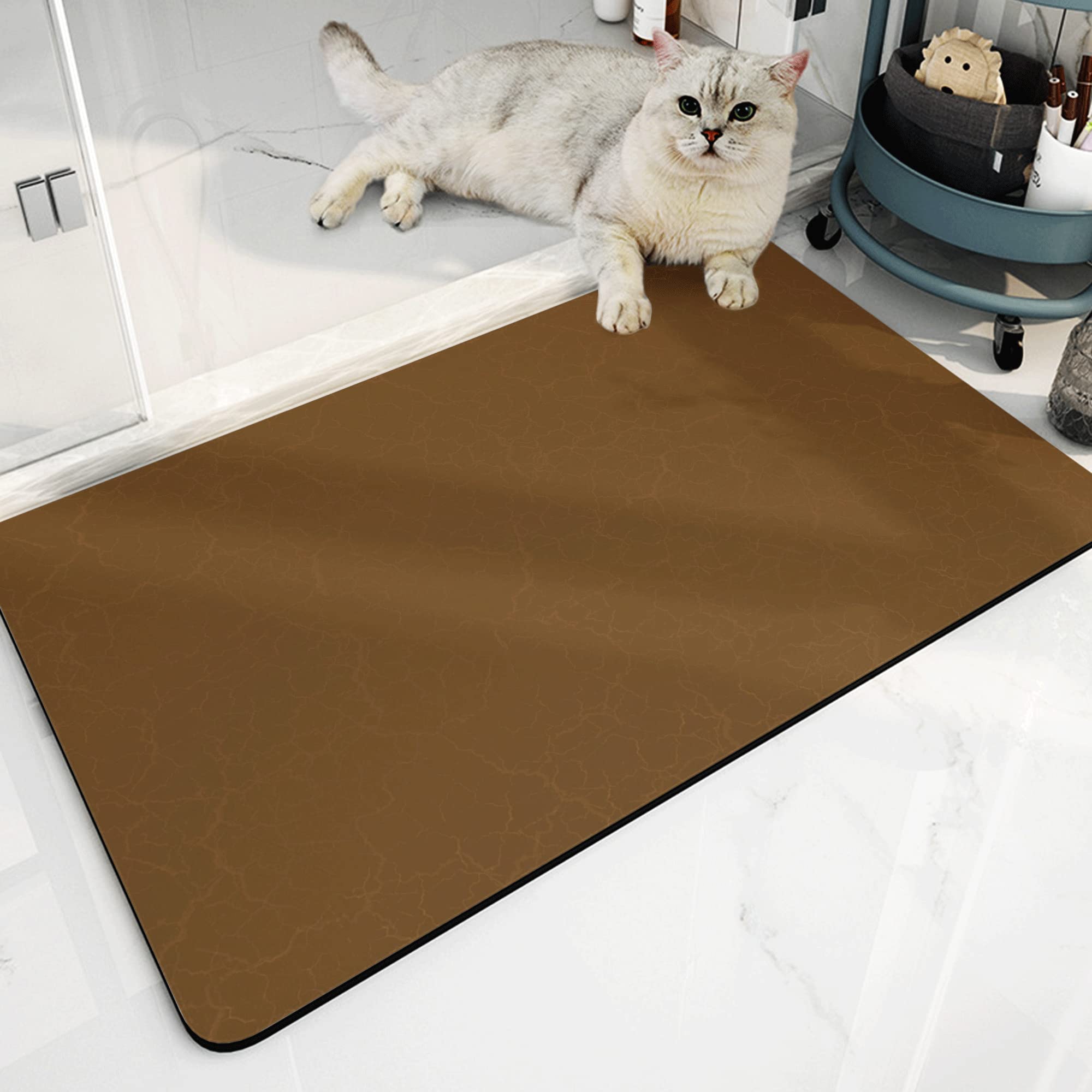 Premium Soft Brown Bath Mats for Bathroom Floor - Quick Dry, Machine Washable, Non-Slip Toilet Rug - Perfect for Tub, Shower & Entryway - Indoor Floor Protector for Safety & Comfort