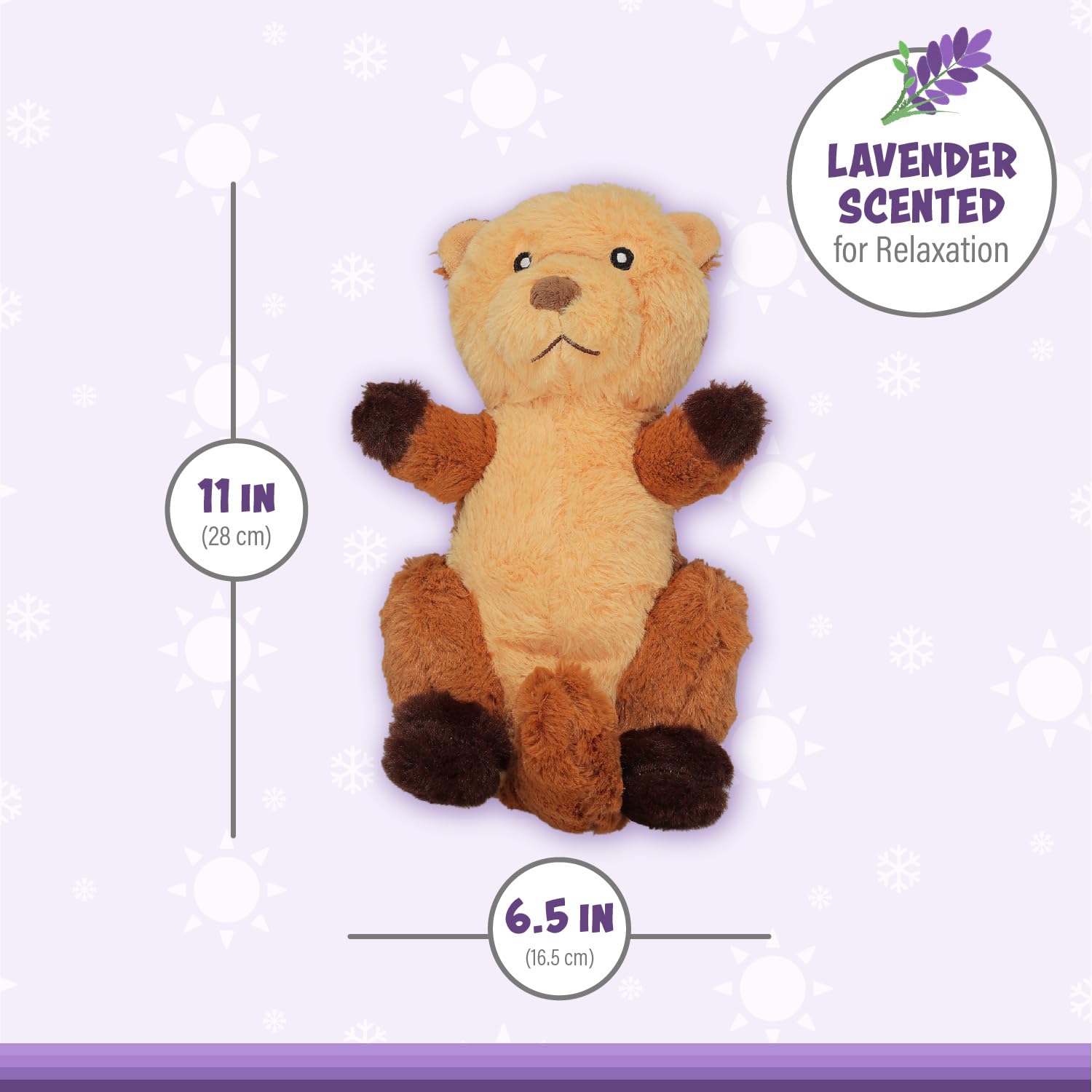 1i4 Group Warm Pals - Otter - Lavender Scented Plush Stuffed Animal Toy - Soft & Cozy Cuddly Friend for Kids & Adults - Perfect for Bedtime Comfort, Stress Relief & Home Decor