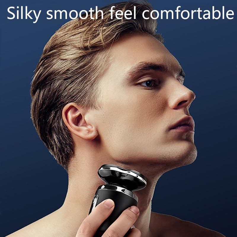 Best Electric Head Shaver for Bald Men - Wet & Dry Waterproof Cordless 3D Rotary Shaver with LCD Display & USB Rechargeable - Perfect for Travel, Gym & Daily Grooming