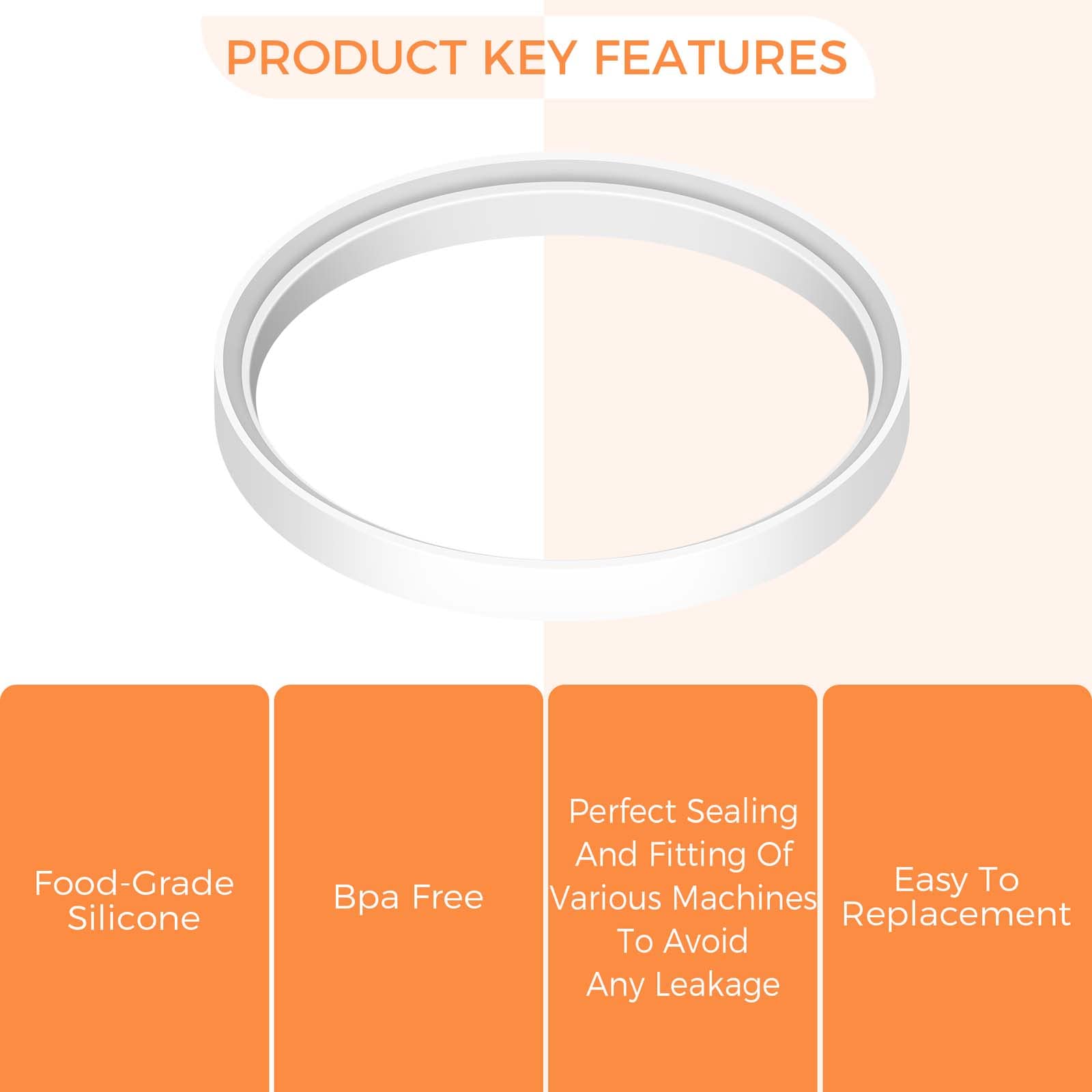 Premium Hakka Sausage Stuffer Replacement Plunger Gasket - Compatible with 3/5/7L Vertical & Horizontal Sausage Makers - 2 Pack - Ideal for Home Kitchen, Butcher Shop & Commercial Food Processing