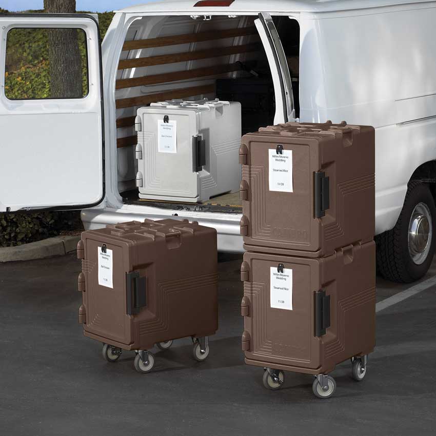 Cambro UPCS400131 S Series Ultra Pan Carrier - Heavy Duty Dark Brown Food Pan Holder for Commercial Kitchens, Restaurants & Catering Services