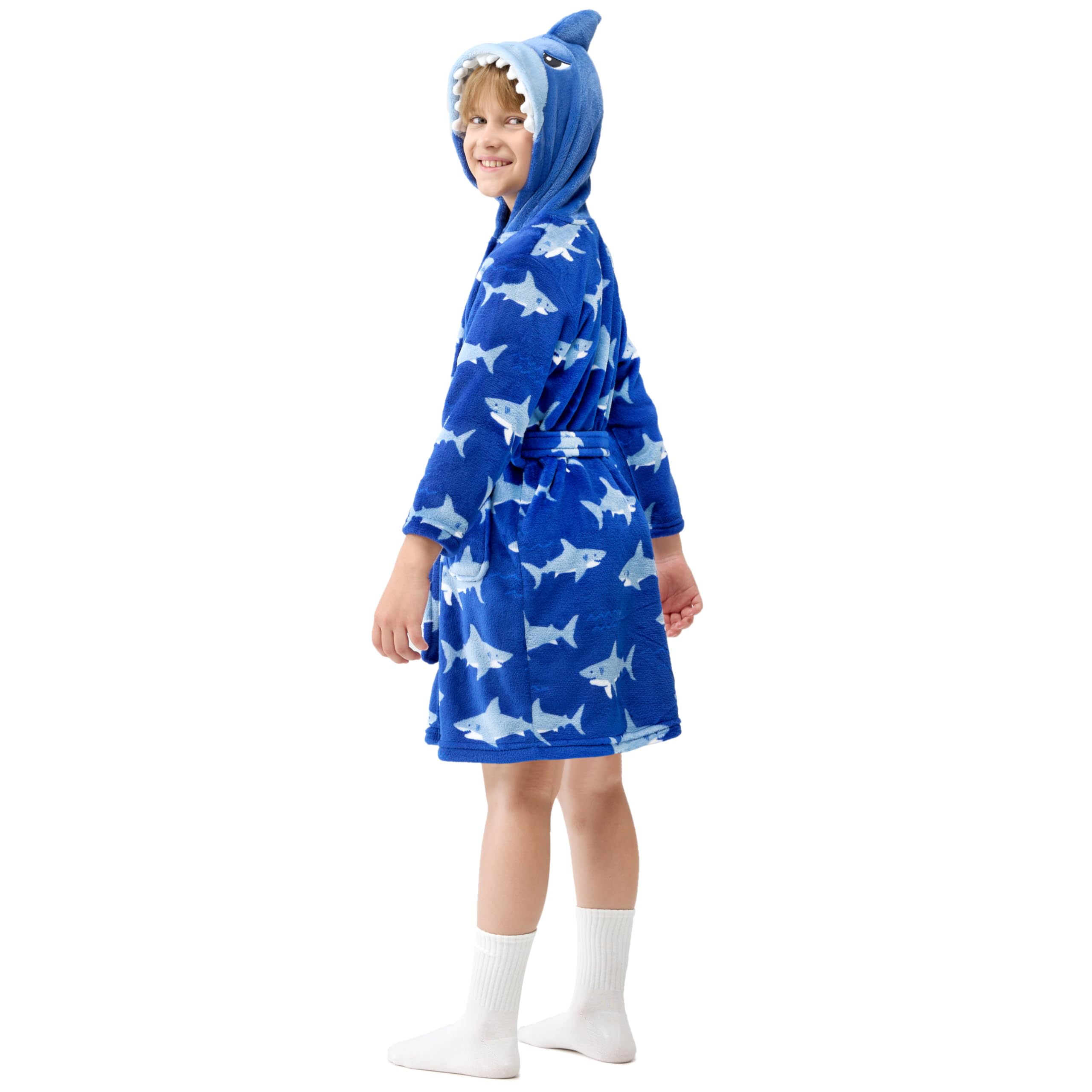 Christmas Kids Hooded Robe for Boys - Cozy Pajamas & Bathrobe for Holidays