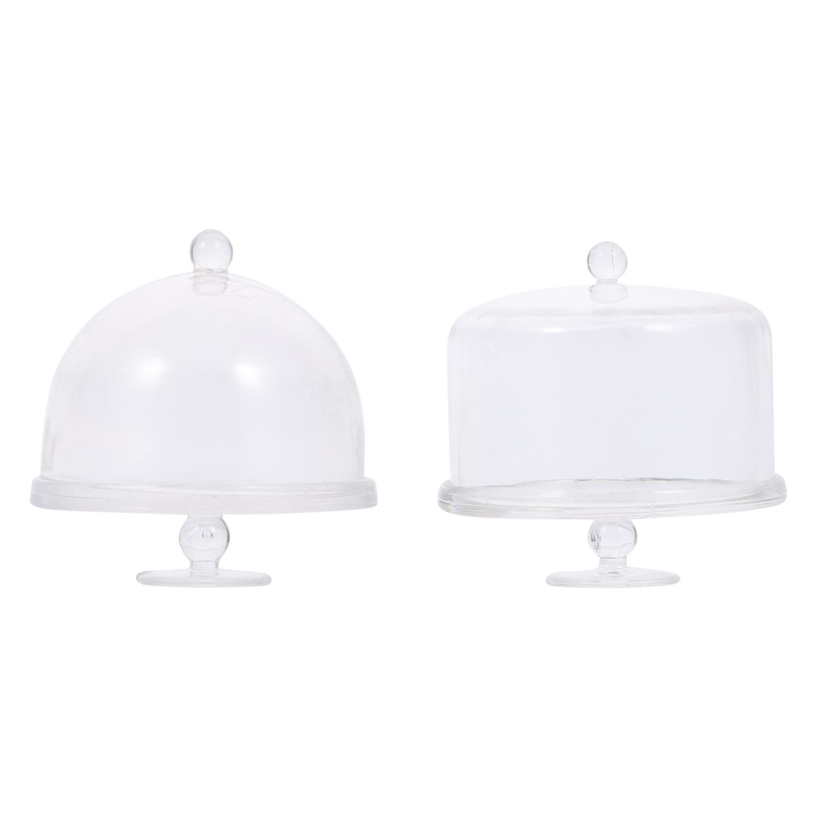 Kisangel 4pcs Mini Cake Food Cover Set - Realistic Play Food Dome Covers for Kids Pretend Play, Tea Party & Kitchen Role Play Toys