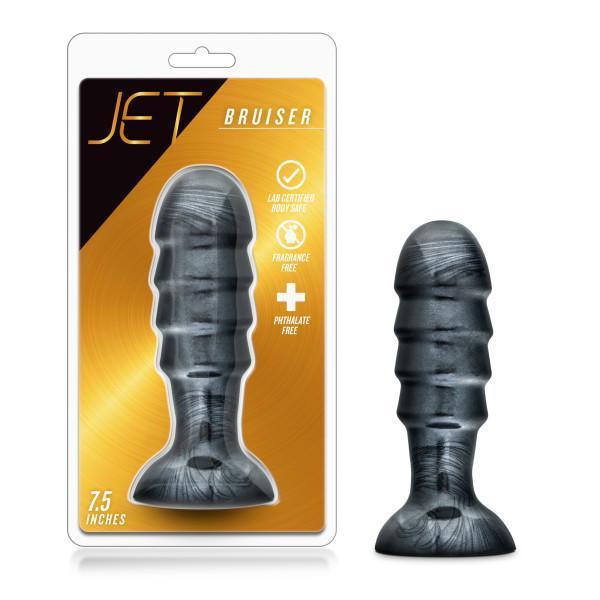 Premium Jet Bruiser Carbon Metallic Black Butt Plug - Body Safe Silicone Anal Plug for Men & Women - Comfortable & Discreet for Beginners & Advanced Users - Perfect for Couples Play, Solo Exploration & BDSM Scenes