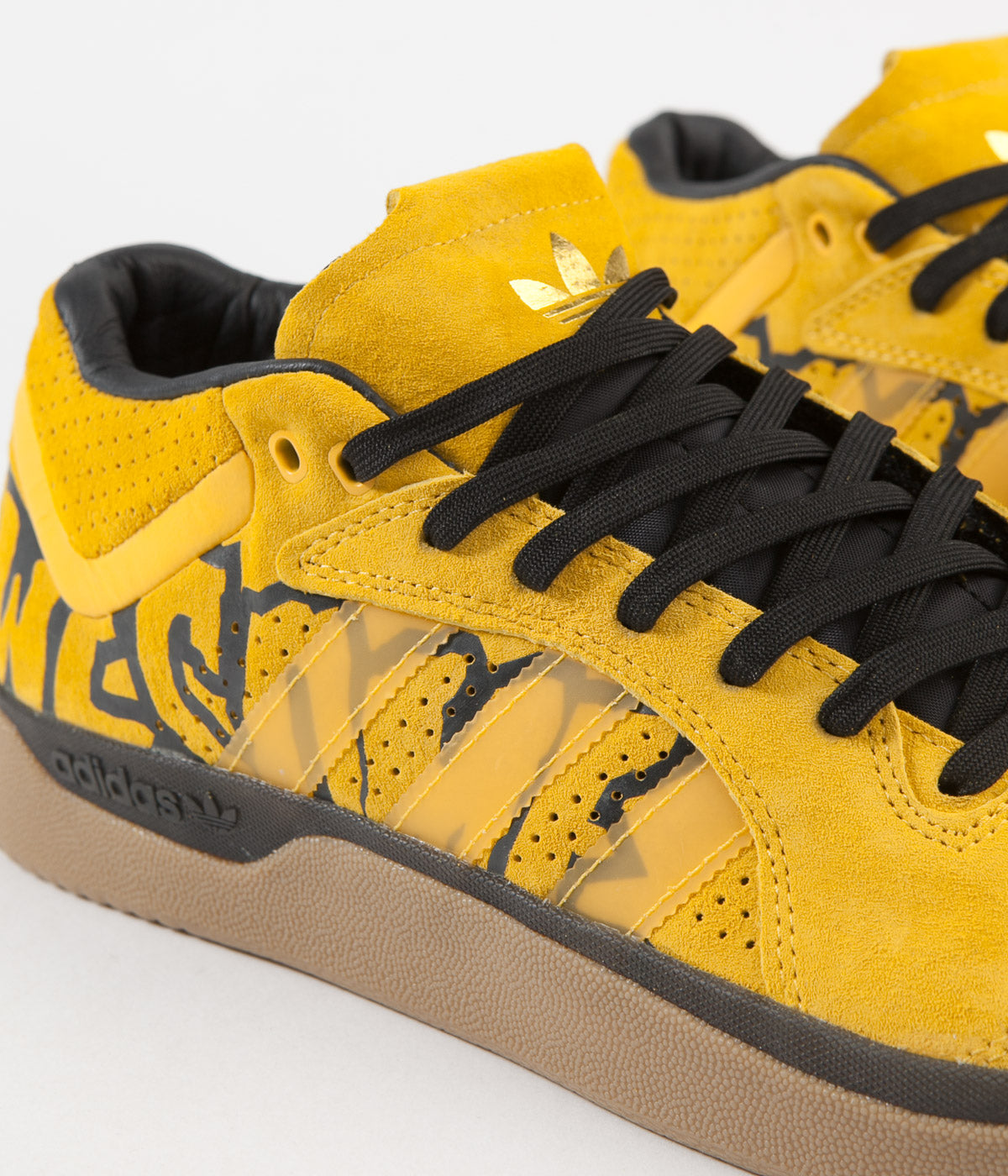 Adidas Tyshawn x Fucking Awesome Skate Shoes - Active Gold / Core Black / Gum Sole - Men's High-Performance Sneakers for Skateboarding & Streetwear Fashion