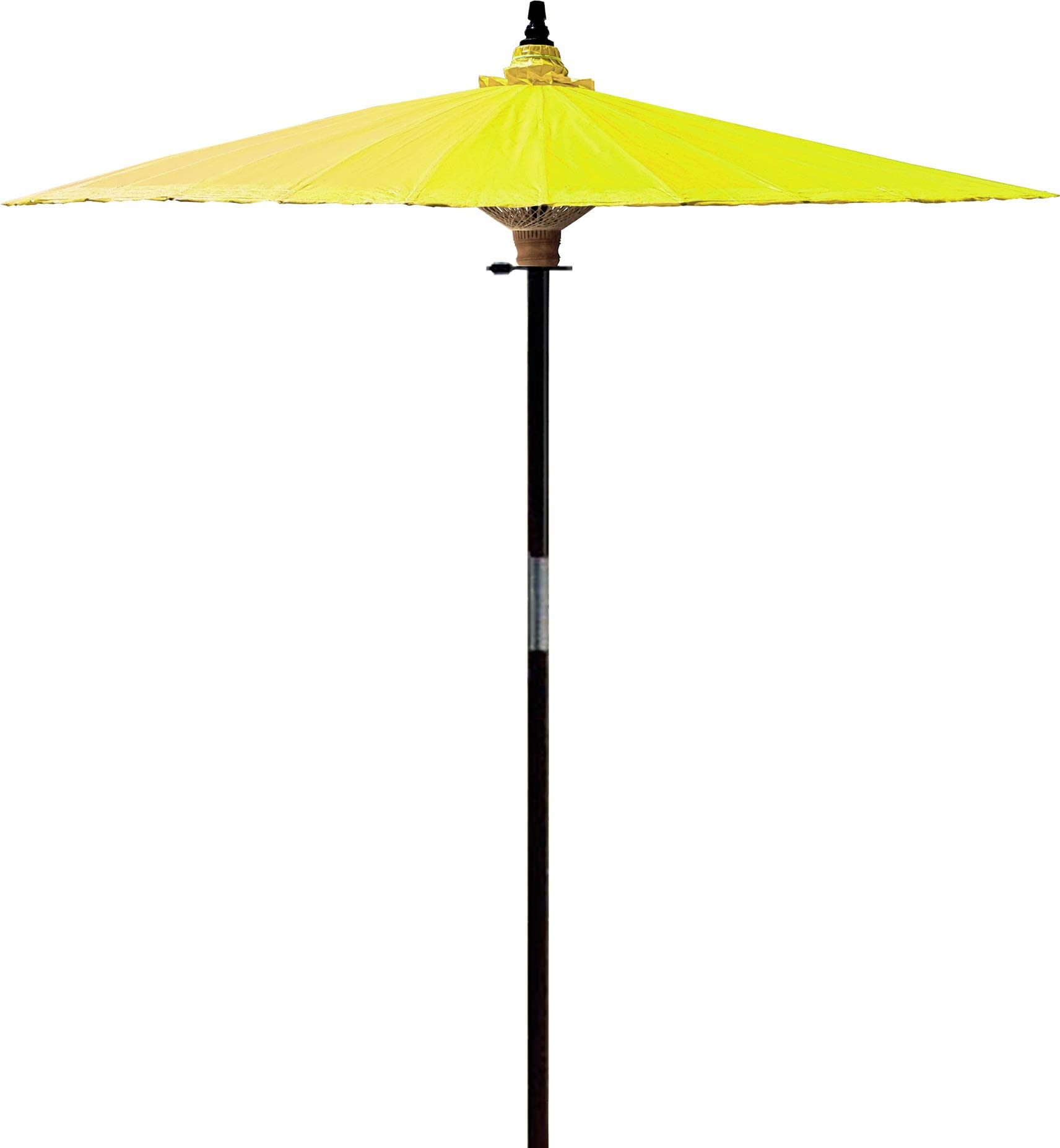 **7ft Hand-Painted Solid Color Patio Umbrella - Garden, Pool & Beach Shade with Carry Bag | Handcrafted Bamboo & Hardwood Pole | Dual-Height Adjustable for Outdoor Dining, Lounging & Relaxation**