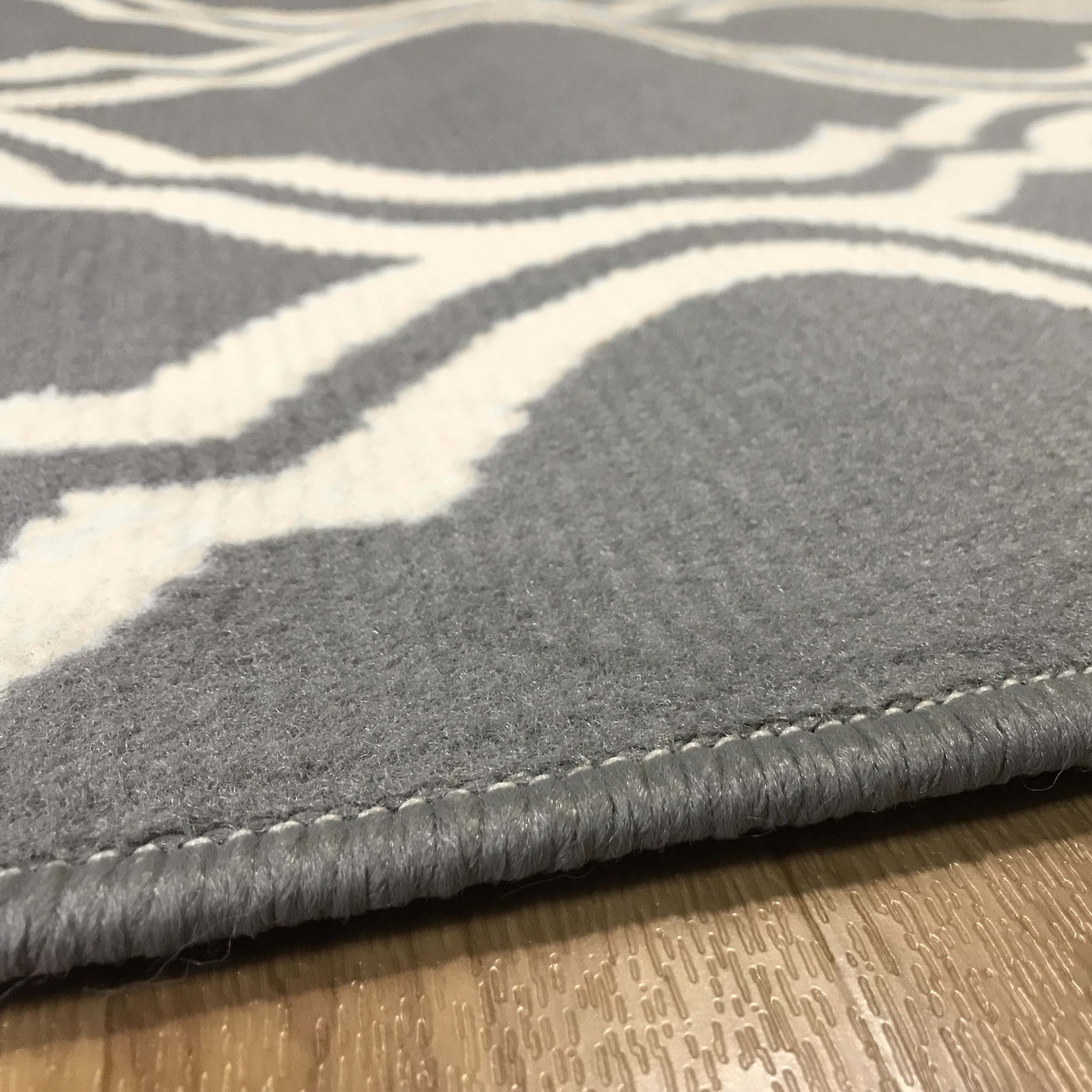 Double Trellis Indoor Area Rug - Non-Slip, Soft & Durable - Perfect for Living Room, Bedroom, or Home Office Decor